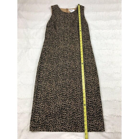 NEW J. Crew Womens Shift Dress Size 8 Cheetah Print Sleeveless NWT - Picture 6 of 6